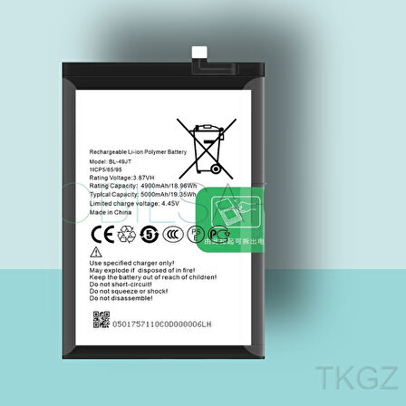 Tkgz - Tecno CAMON 18P - BL-49JT  Batarya Pil Orijinal Sıfır