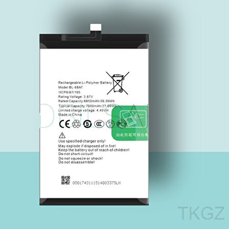 Tkgz - Tecno POVA 3 - BL-68AT - Batarya Pil Orijinal Sıfır