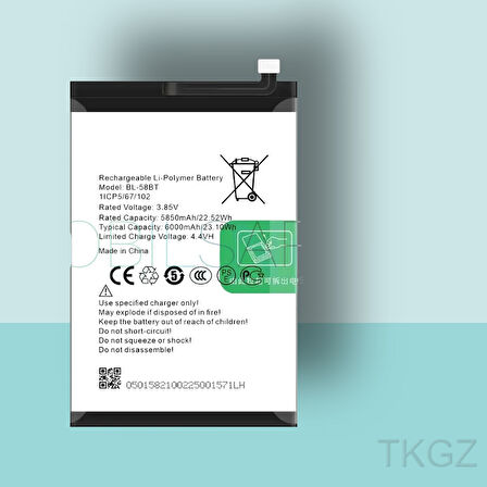 Tkgz - Tecno POVA 4 PRO - BL-58BT - Batarya Pil Orijinal Sıfır
