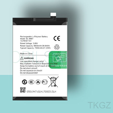Tkgz - Tecno POVA NEO2 - BL-68BT - Batarya Pil Orijinal Sıfır