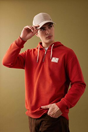 DeFacto Oversize Geniş Kalıp Kapüşonlu Sırt Baskılı Sweatshirt B4803AX24SPOG165
