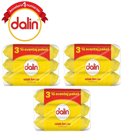 Dalin Islak Havlu Mendil Klasik 56 Yaprak 9 Lu Set (504 Yaprak)
