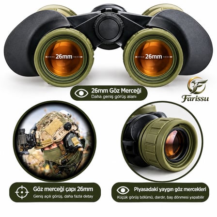 Gold Kama 100x100 Profesyonel Dürbün – 20x Zoom | 50mm Objektif | 26mm Göz Merceği | 3000 Metre Maksimum Menzil