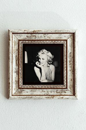 Marilyn Monroe Çerçeveli Taş Tablo , Çerçeveli Taş Duvar Dekoru-ENKCRCVTBL-00151