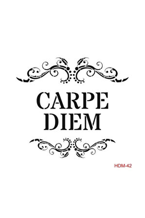 Carpe Diem Stencil (şablon) 25x25 Cm