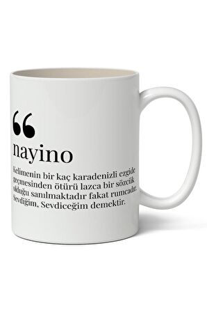 Nayino Kelime Anlamı Baskılı Kupa Bardak Baskılı Kahve Kupa Bardak