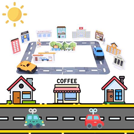 My City Otoyol Eğitici Puzzle Seti - 75 Parça