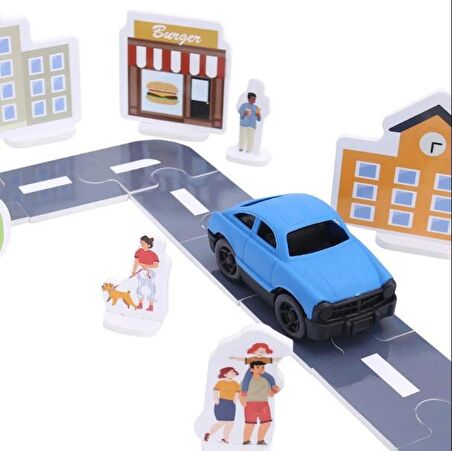 My City Otoyol Eğitici Puzzle Seti - 75 Parça
