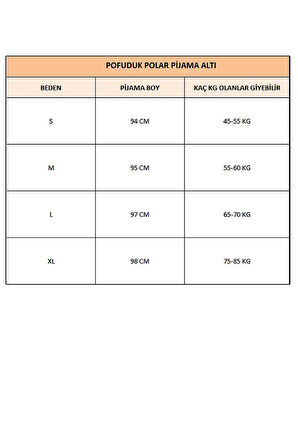 Cepli Lüx Pofuduk Polar Kışlık Pijama Altı pofcepli