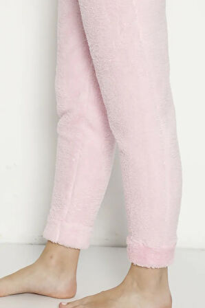 Cepli Lüx Pofuduk Polar Kışlık Pijama Altı pofcepli