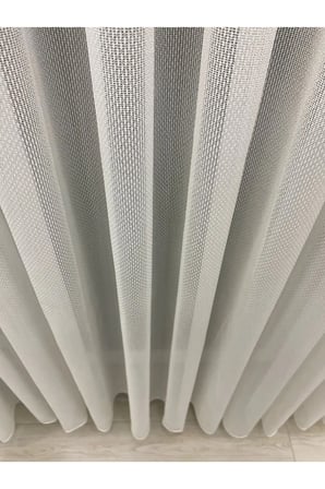 4001 AĞIR GRAMAJLI MODERN EKRU TÜL PERDE 1/3 SIK PİLELİ