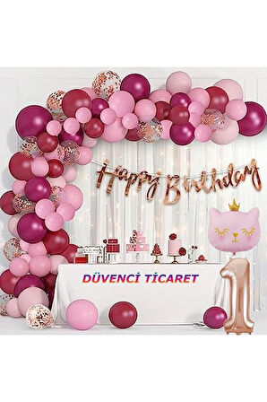 LÜKS 1 YAŞ DOĞUM GÜNÜ BALON SETİ