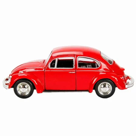 1:32 RMZ City Alman Klasikleri Serisi Die Cast Çek Bırak Model Araba - Kırmızı Volkswagen Beetle Kırmızı