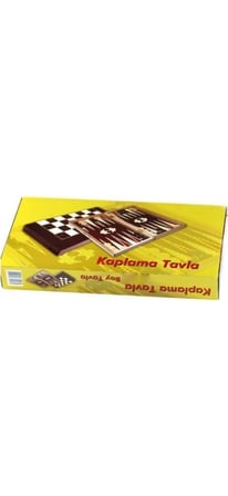 Sedef Ahşap Kaplama Tavla Büyük Boy Şık Tasarım 48.5 x 50 cm Oyun Takımı