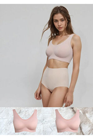 Lazer Kesim Çıkarılabilir Pedli 2 Adet Bralet Sporcu Sütyen LL.01.S00.U1.T2.LL3