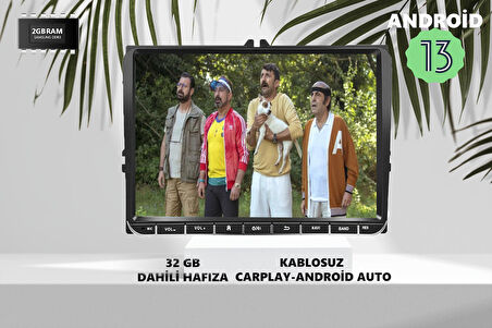 VOLKSWAGEN ANDROİD MULTİMEDYA KABLOSUZ CARPLAY 2GB/32 AND13