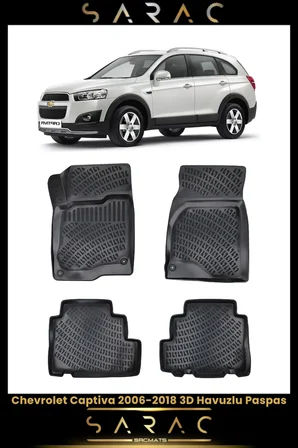 Chevrolet Captiva 2009 Model Araca Özel 3d Havuzlu Paspas