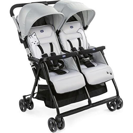 Chicco Ohlala Twin İkiz Bebek Arabası Silver