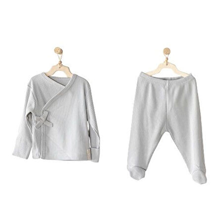 Andywawa AC23645 Modal 2li Bebe Zıbın Takım Grey