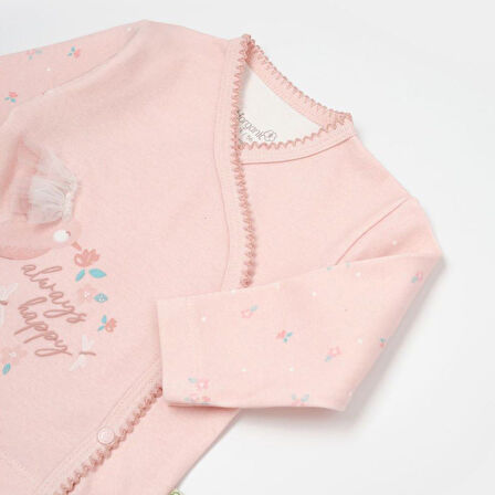 Bibaby Biorganic Always Happy 5'Li Hastane Çıkış Seti 62343 Gül Kurusu Mint