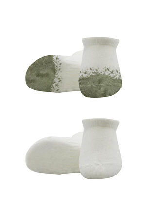Bistyle 2'Li Penye Sneakers Çorap BS20105 Nil Ekru