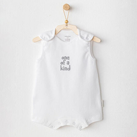 Andywawa AC25895 Romper Basic Bebek Tulum White