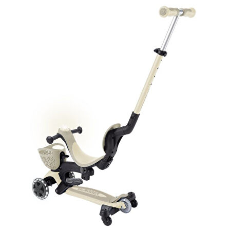 Globber Go Up Baby 360 Işıklı Scooter Koyu Bej