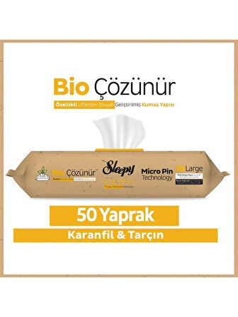 Sleepy Bio Yüzey Temizlik Havlusu 50 Adet Karanfil Tarçın