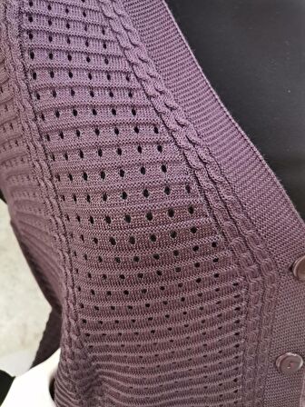 Kadın Mor Merserize Yelek