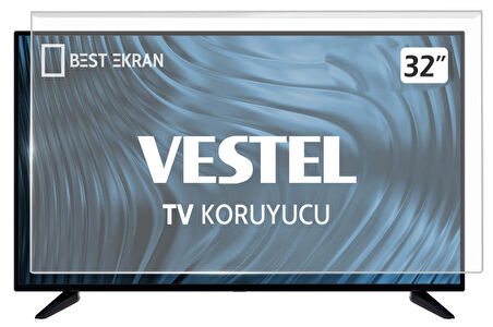 Vestel 32HT9740 Tv Ekran Koruyucu - Vestel 32" inç Kırılmaz Tv Ekran Koruyucu Camı