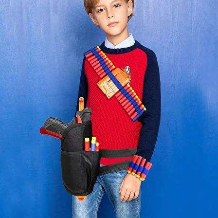 Nerf Çocuk Oyuncak Mermi Şarjör Tabanca Depolama Full Oyun Seti