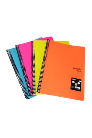 Spiralli Telli Pp Kapak A4- 120 Yaprak Çizgili Defter 4 Adet