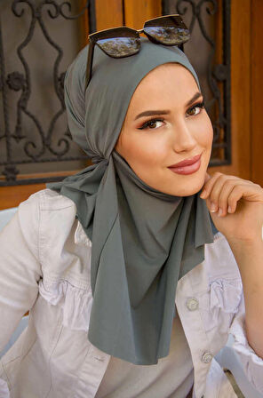 Nefti Yeşil Oversize Hijab