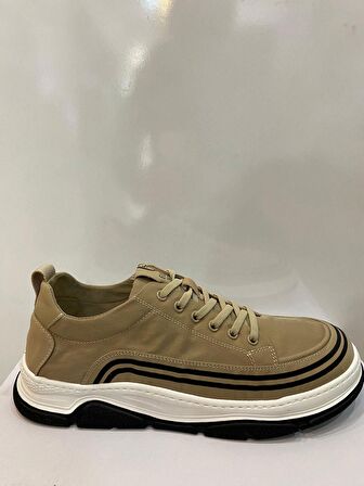 24Y507 Erkek Sneaker Spor Ayakkabı-Bej