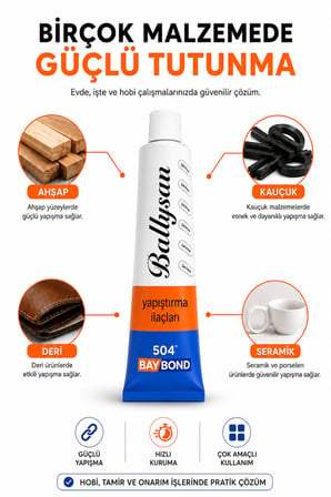 Çok Amaçlı Yapıştırıcı 50 Gram – Güçlü Hızlı Kuruyan Genel Amaçlı Kontakt Yapıştırıcı Ahşap Plastik Deri Kauçuk Seramik İçin