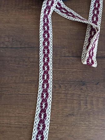 Pamuk Dantel Çift Renk 2.5cm 5 Metre