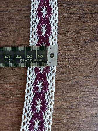 Pamuk Dantel Çift Renk 2.5cm 5 Metre
