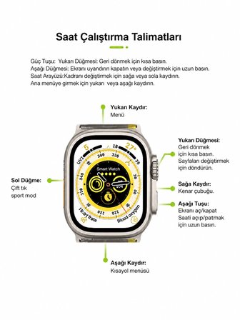G98 Ultra Bluetooth Akıllı Saat 2 Kordonlu Set Büyük Ekran Modern Tasarım