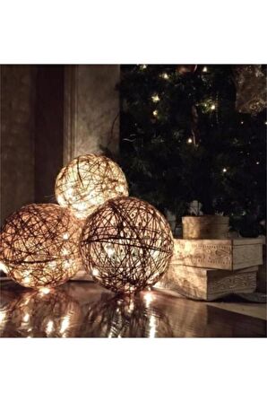 Dekoratif Yılbaşı Ağacı Altı Led Işıklı Noel Topu