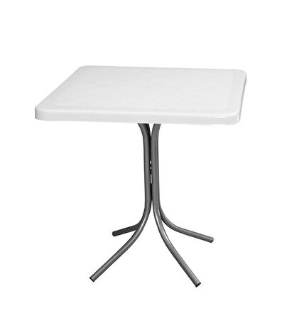 Omnipazar MT-CF870 Prima Fonte Plastik Kare Bahçe Balkon Masa 70x70 cm