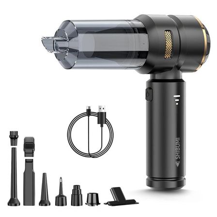 Shibumi Tornada 100 Watt 6000mah 16000pa Çeki̇ş Gücü 8 Adet Başlikli Type-c Şarjli Güçlü Üfleme Araç İçi̇ Süpürge