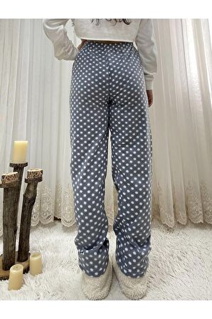 Cepsiz Kışlık Polar Kadın Pijama Altı Tek Alt je27