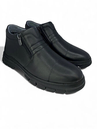  Hakiki Deri İçi Kürklü Tam Ortopedik Erkek Bot
