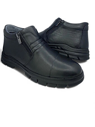  Hakiki Deri İçi Kürklü Tam Ortopedik Erkek Bot