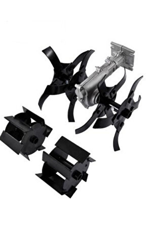 Toprak Eşeleme Çapa Aparatı Tek Gövde 2 Başlık Çim Biçme Tırpan Motorlara Uyumlu 26x9 diş