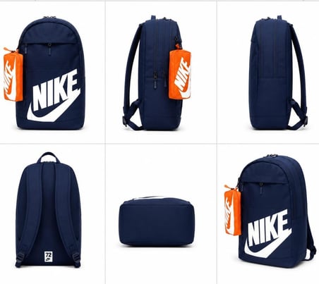 Elemental Unisex Sırt Çantası Okul Çantası Günlük Spor Seyahat Antrenman Laptop Çantası Renkli LACİVERT