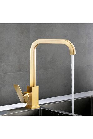 MUTFAK EVİYE BATARYASI MAT GOLD RENK MODERN YENİ İTHAL 7 YIL GARANTİLİ