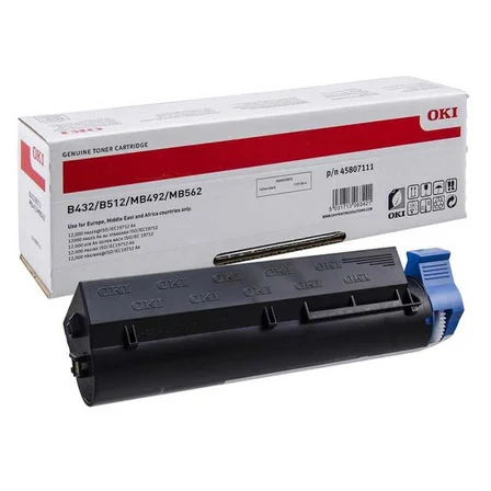 OKI 45807111 B432 B512 MB492 MB562 Siyah Orijinal Toner