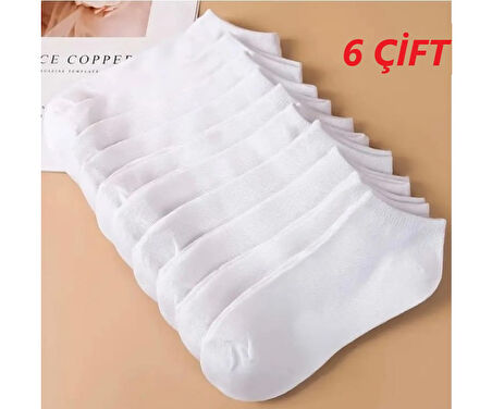 6 Çift Sevimli beyaz Desenli Kadın/kız çorap dikişli ayak bileği düşük kesim genç Çorabı  36-40