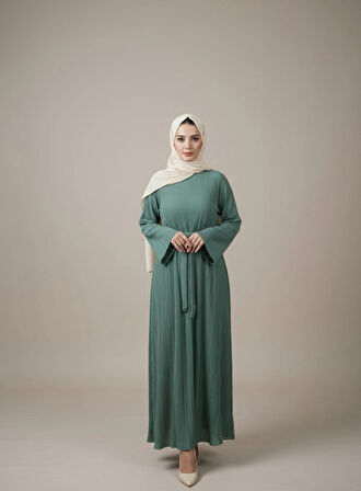 Elegant desing Büyük beden piliseli elbise 